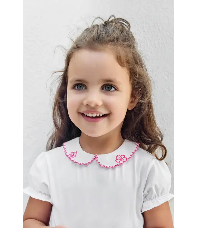 Tartine et Chocolat Tartine Et Chocolat -  Body met roze Peter Pan detail op kraag