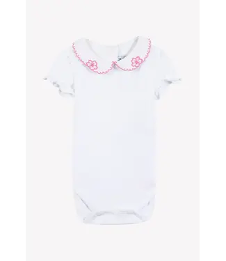 Tartine et Chocolat Tartine Et Chocolat -  Body met roze Peter Pan detail op kraag