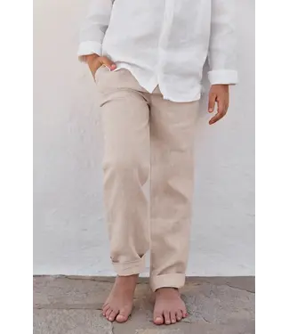 Tartine et Chocolat Tartine Et Chocolat -  Linnen Broek Zandkleurig