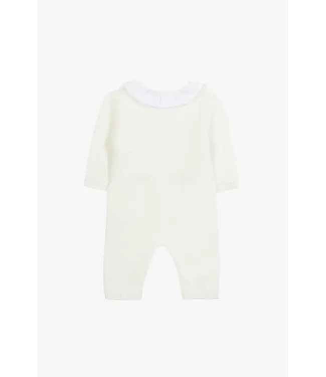 Tartine et Chocolat Tartine Et Chocolat -  Jumpsuit gebreid ecru met bloemenprint