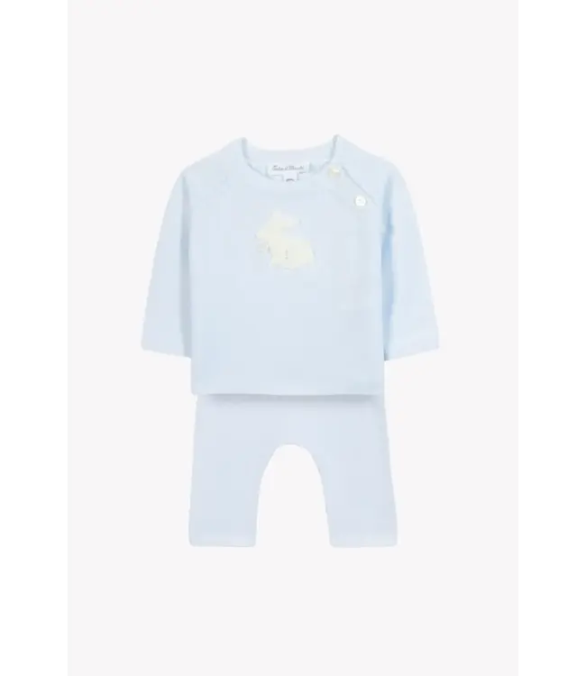 Tartine et Chocolat Tartine Et Chocolat -  Set Gebreide pul en broek met konijntje