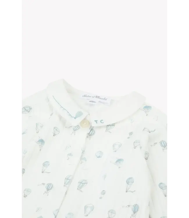 Tartine et Chocolat Tartine Et Chocolat -  Babypakje ecru met luchtballonen