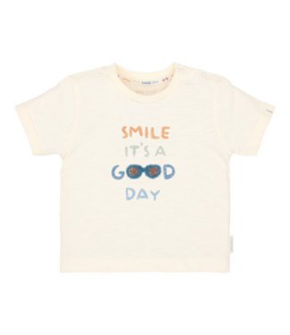 Little Dutch Little Dutch - T-shirt korte mouw en quote Creme