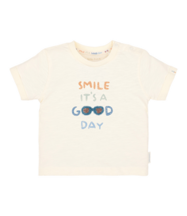 Little Dutch Little Dutch - T-shirt korte mouw en quote Creme