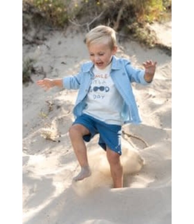 Little Dutch Little Dutch - T-shirt korte mouw en quote Creme