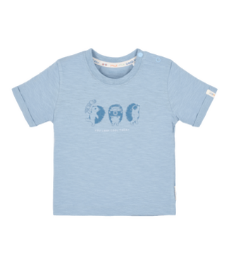 Little Dutch Little Dutch - T-shirt korte mouw met egeltjes Steel Blue
