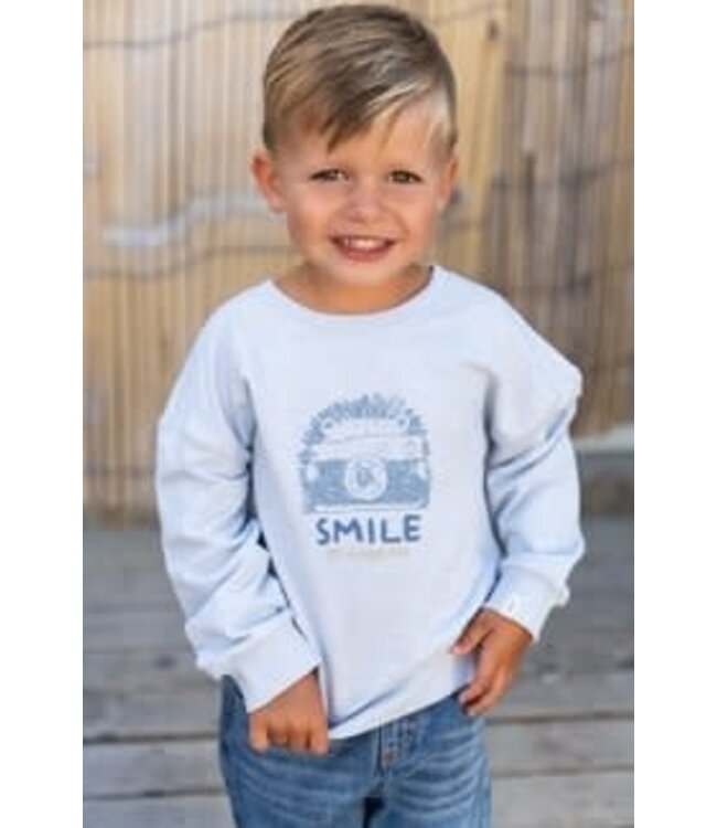 Little Dutch Little Dutch - Sweater smile Light Blue