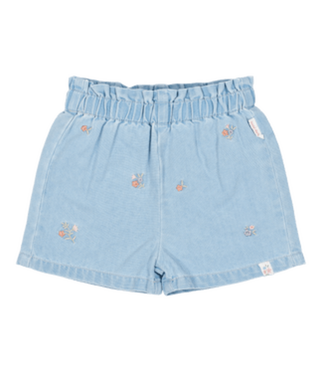 Little Dutch Little Dutch - Jeans Shot met Geborduurde Bloemen