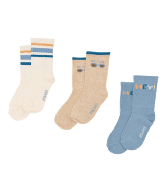 Little Dutch Little Dutch - Sokken 3-pack Multi blauw/beige