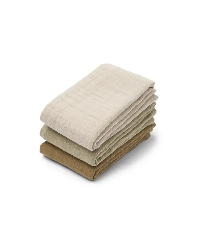 Liewood Liewood - Lewis Muslin Cloth 3-Pack - Sandy Mix