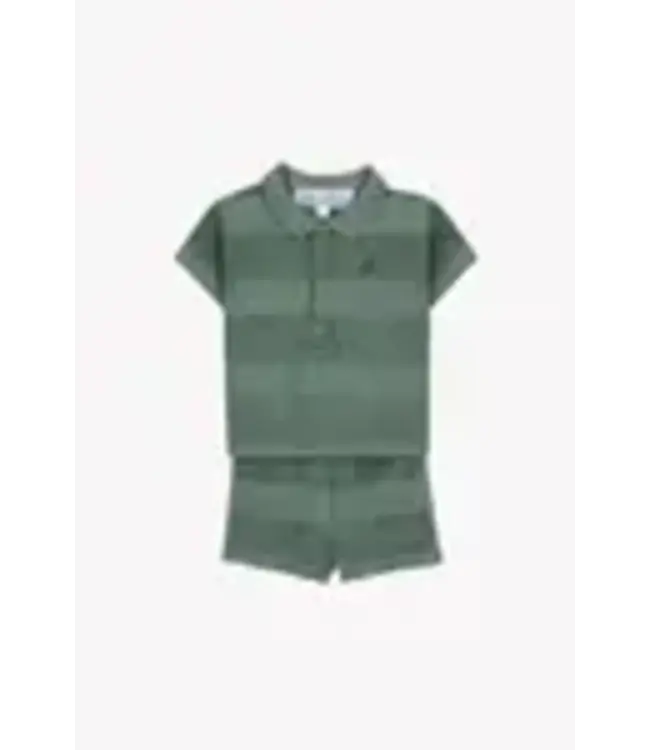 Tartine et Chocolat Tartine Et Chocolat -  Korte Set - Katoenen kaki strepen