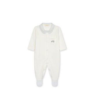 Baby Gi - Nursery babygrow - Front buttons -Blue detail