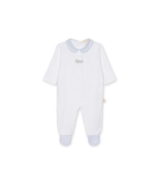 Baby Gi - White babygrow - Plane detail