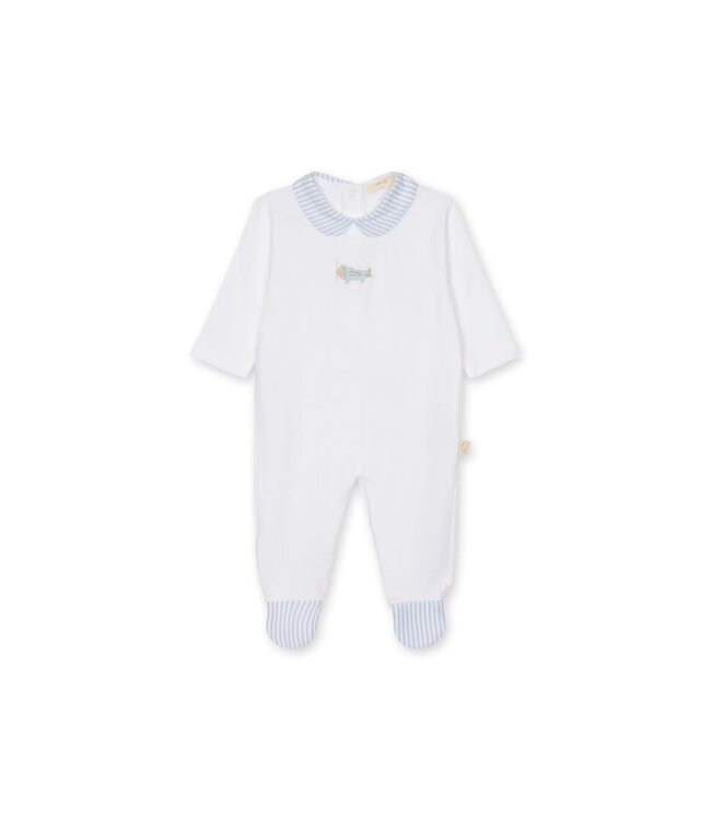 Baby Gi - White babygrow - Plane detail