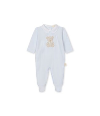 Baby Gi - Blue cotton babygrow - Teddy & Me