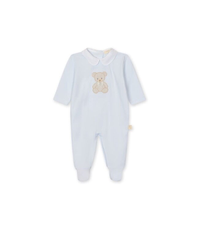 Baby Gi - Blue cotton babygrow - Teddy & Me