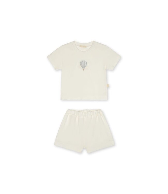 Baby Gi - Ivory - Setje T-shirt en Short - Air balloon