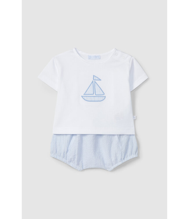 Laranjinha Laranjinha - Set bloomer met tshirt boot