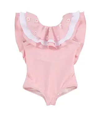 Natini Natini - Badpak met bloemetjes - Roze Wit