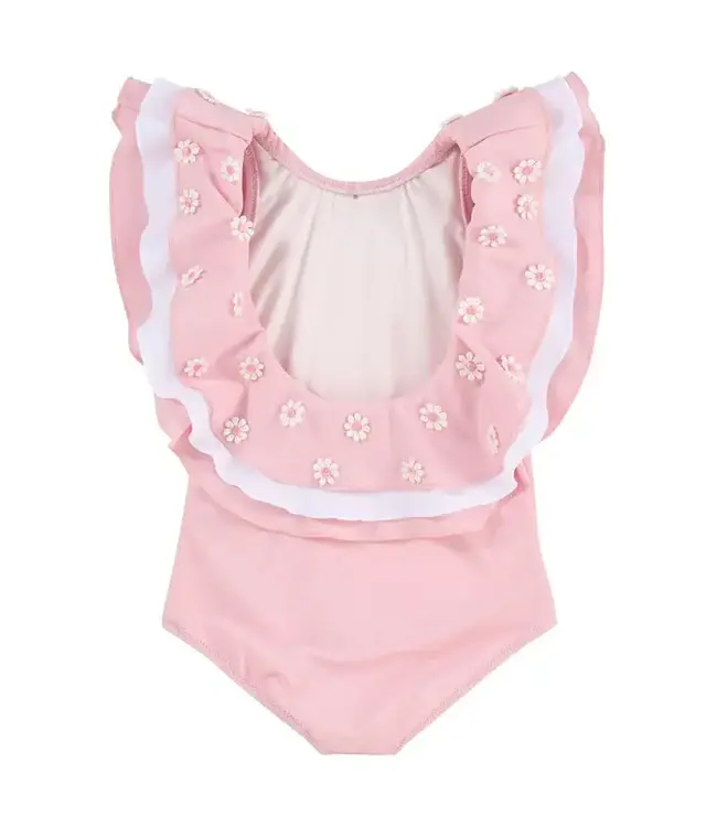 Natini Natini - Badpak met bloemetjes - Roze Wit