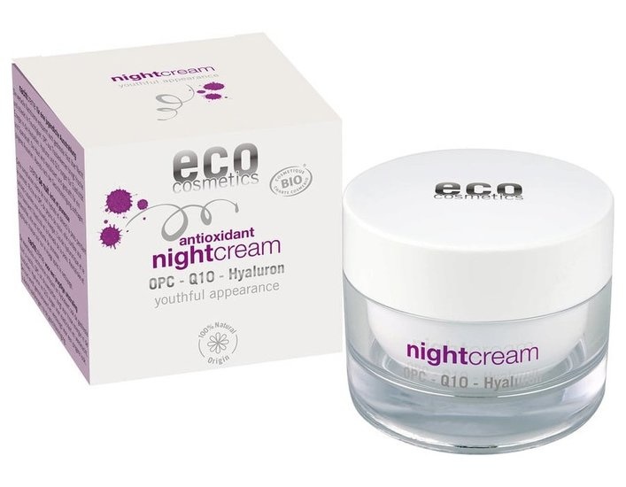 Eco Cosmetics - Nachtcrème met OPC, Q10 en Hyaluron