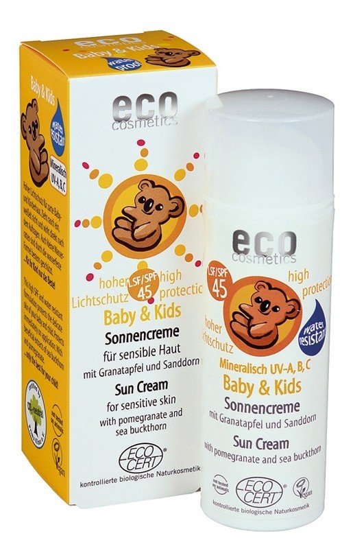 Eco Cosmetics - Bio zonnebrandcrème SPF45 Baby & Kind