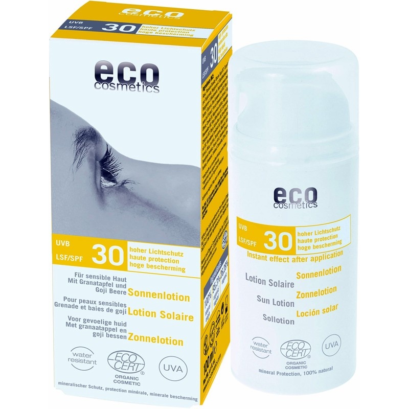 Eco Cosmetics - Bio Zonnebrandcrème SPF30 Goji & Granaatappel