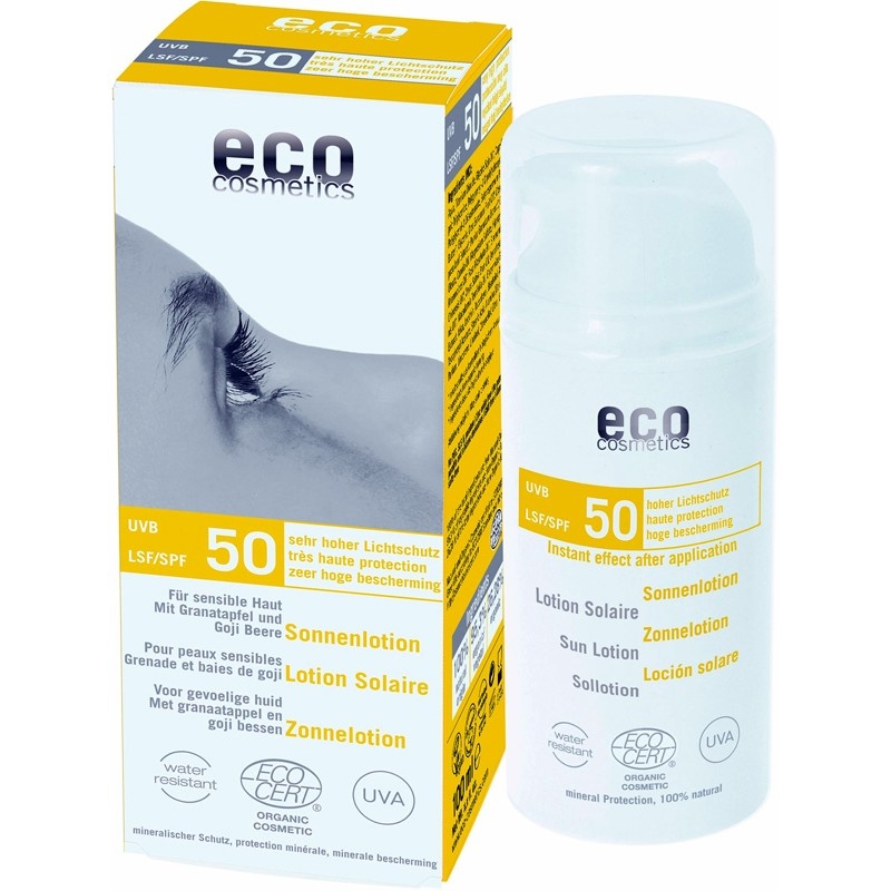 Eco Cosmetics - Bio Zonnebrandcrème SPF50 Goji & Granaatappel
