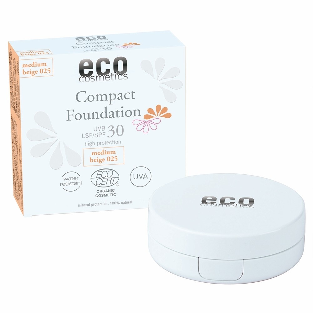 Eco Cosmetics - Natuurlijke Compact Foundation SPF30 Medium Beige