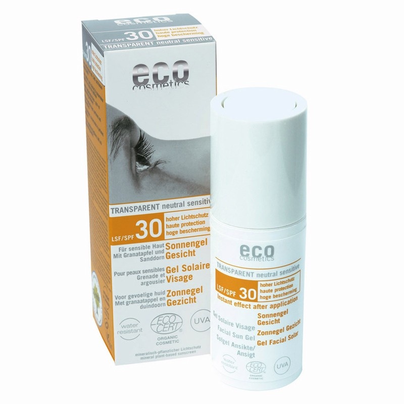 Zonnebrandgel SPF30 speciaal voor het gezicht.