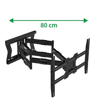 XTRARM Cratos 80 cm double Rotate VESA 600 TV beugel zwart