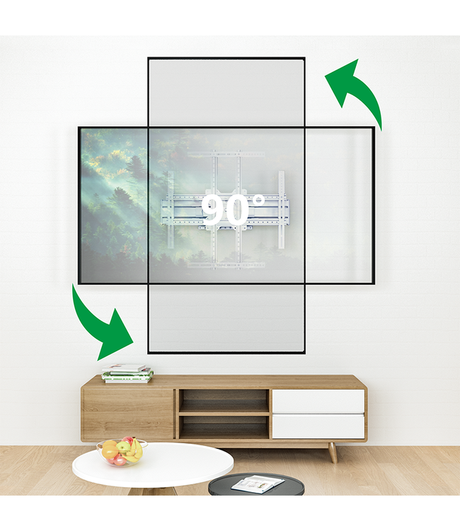 XTRARM Cratos 80 cm double Rotate VESA 600 TV beugel wit