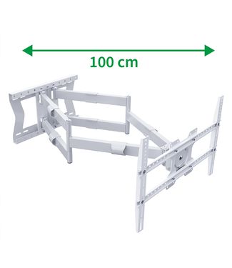 XTRARM Cratos 100 cm double Rotate VESA 600 TV Beugel wit