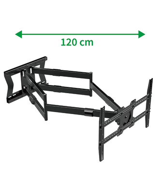 XTRARM Cratos 120 cm double Rotate VESA 600 TV beugel zwart
