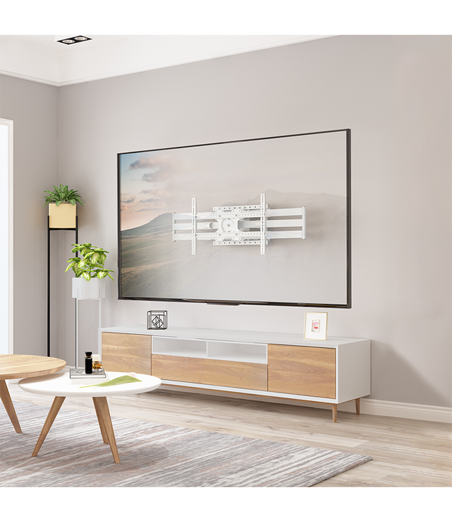 XTRARM Cratos 120 cm double Rotate VESA 600 TV beugel wit