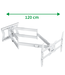 XTRARM Cratos 120 cm double Rotate VESA 600 TV beugel wit