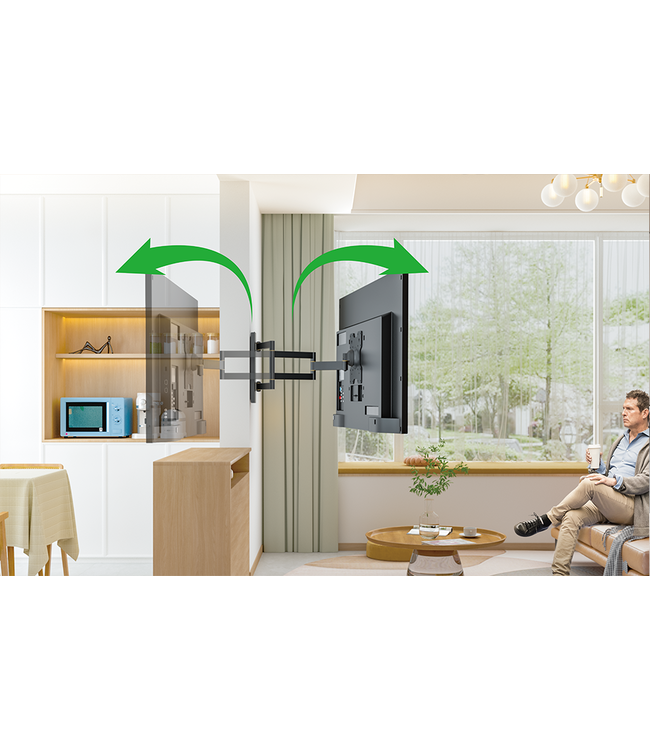 XTRARM Axis XL 70 cm Draai- en Kantelbare TV Beugel zwart