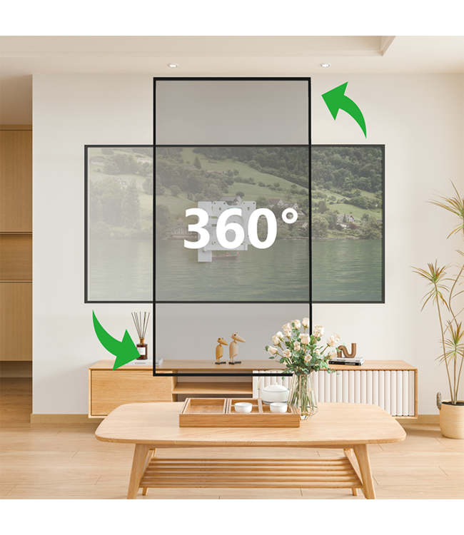 XTRARM Axis XL 70 cm Draai- en Kantelbare TV beugel wit