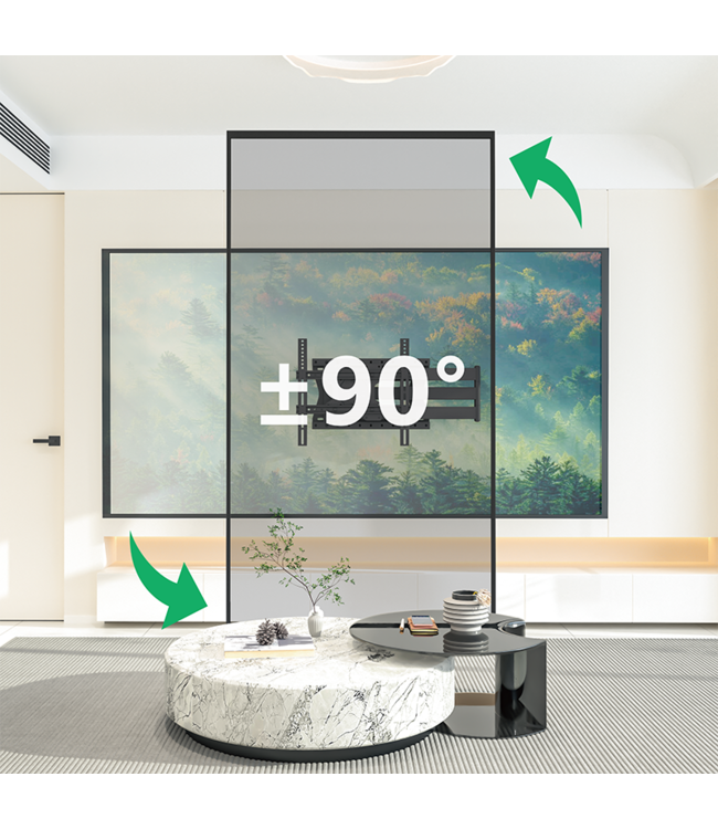 XTRARM Ferrom 120 cm Rotate VESA 400 TV beugel zwart