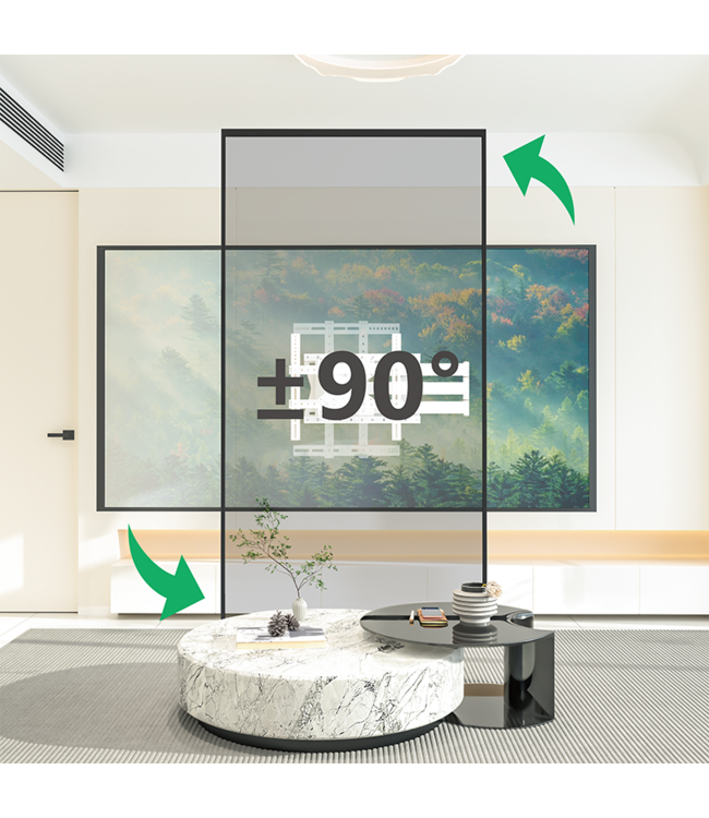 XTRARM Ferrom 120 cm Rotate VESA 400 TV beugel wit