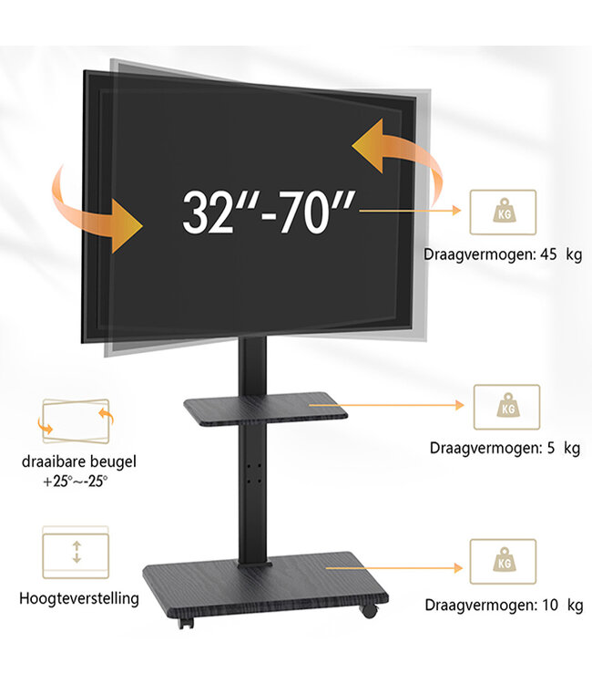 XTRARM TV standaard Delphos zwart