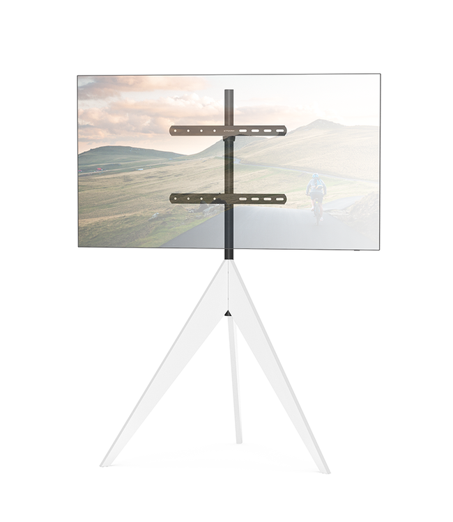 XTRARM Argo Tripod TV standaard wit + kabelgeleiding