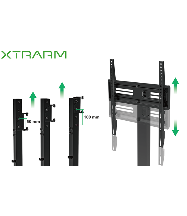 XTRARM XTR-TS1030 TV tafelstandaard zwart walnoot