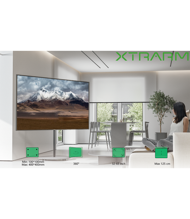 XTRARM Arius TV standaard grijs houtprint