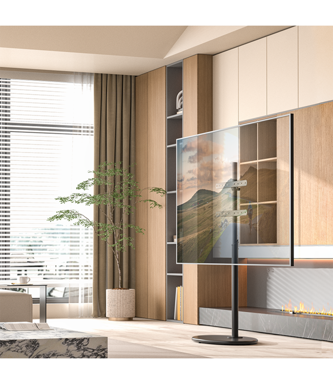 XTRARM Arius TV standaard ovaal zwart