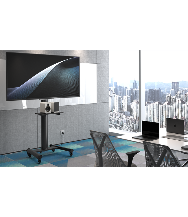 XTRARM TV standaard Proton 500 zwart + 2 stopcontacten  & 2 USBs