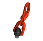 Lifting eye double swivel with carabiner.