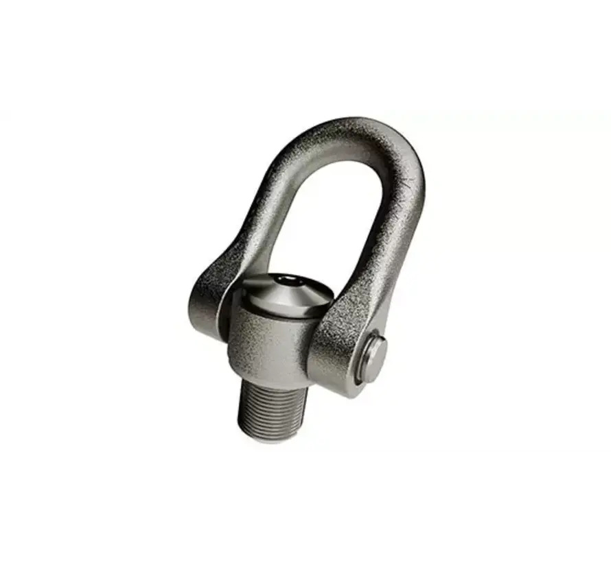 Stainless steel lifting eye with double rotation.