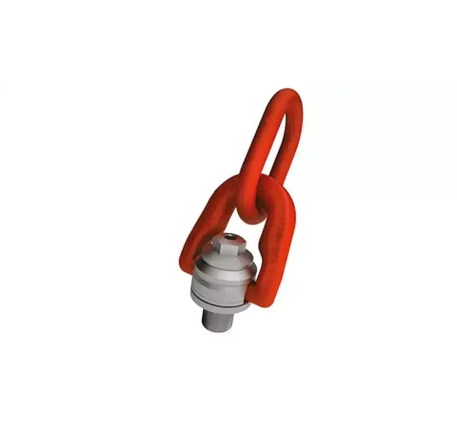 Hijsoog met dubbele draaiing en extra schakel.