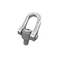 Stainless steel lifting eye with double rotation.